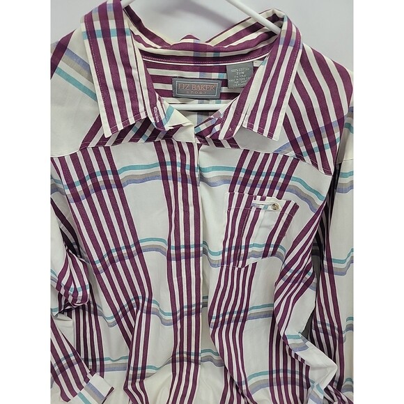 Vtg Liz Baker Women's Plus Size 22W Button-Up Blouse Rodeo Western Shirt - Picture 7 of 12